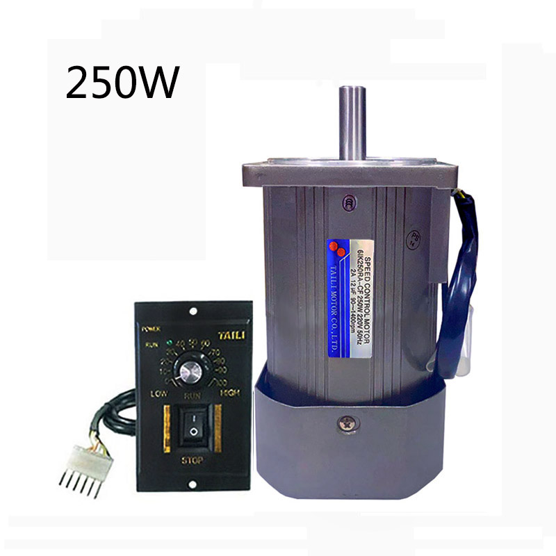 250W motor optical axis deceleration motor single-phase 220V minute 1400 rpm 1400 turn or 2800 turn adjustable speed positive reversal