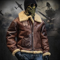 Cockpit US-origin 1941 Pearl Harbor Rugged Limited B3 Fur One Bomber Flight Jacket