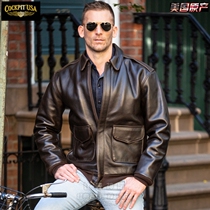 CockpitUSA authorized agent of American TopGun vintage lambskin A2 flying leather jacket _ Deluxe Edition