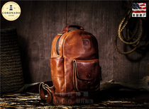 Coronado China total generation stone wash old Horween first layer cowhide American vintage shoulder bag VA115
