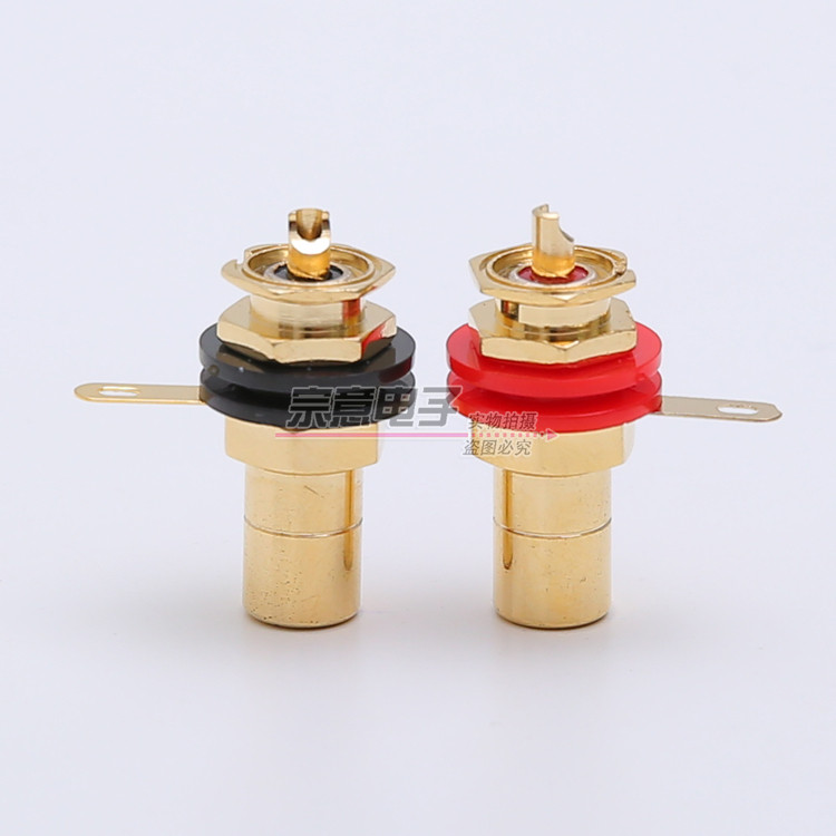 Original American CMC 807 RCA Lotus socket without silk screen plate Original factory ordered pure copper gold plated