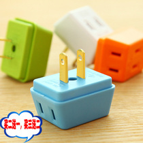 One to three two-head plug row wireless conversion plug Mini plug converter One to three 1 to 3 socket small plug board