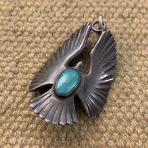 GOROS Goro Takahashi Early old turquoise version Eagle pendant Rare goros spot