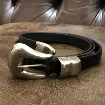 GOROS Goro Takahashi narrow black plain head western denim belt belt goros spot