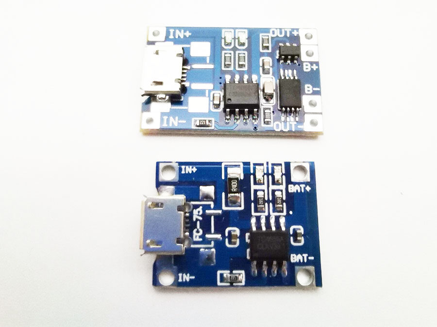 TP4056 lithium battery charging mobile phone battery charging module full self-stop with indication micro with protection 3 7V