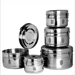 Storage tank stretch type 304 stainless steel high temperature and high pressure sterilization barrel storage disinfection dressing container storage tank