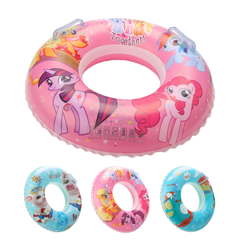Thickened with handle children's swimming ring Men and women children general children's lifebuoy inflatable floating ring learning swimming equipment