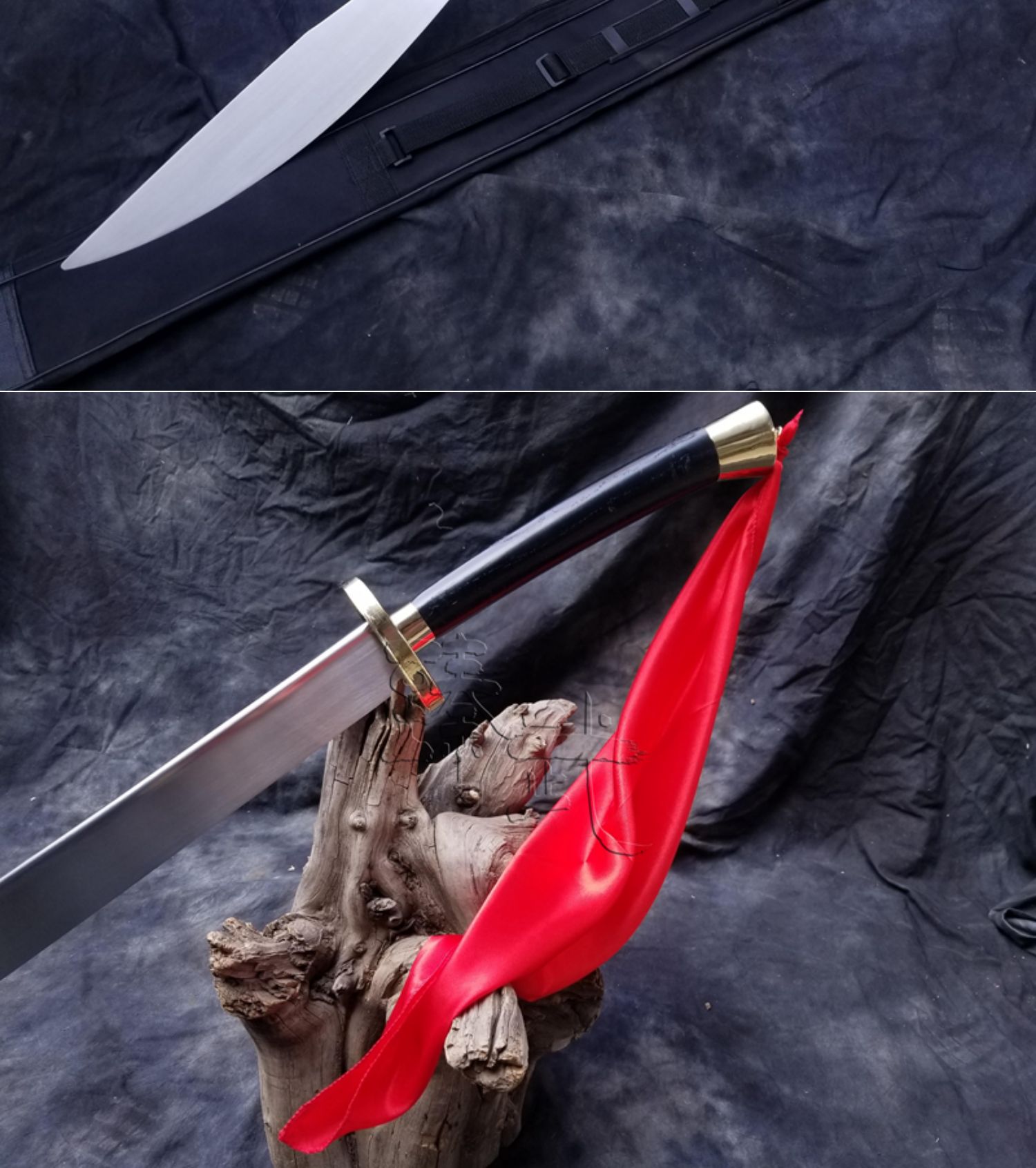武術八卦刀硬刀不鏽鋼輕型半硬刀太極八卦雙手刀武術表演刀未開刃