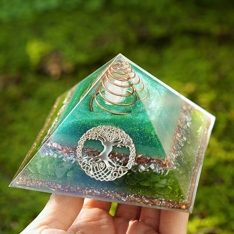 Abundant Tree of Life, Joyful Light Stone, Guardian Stone, Crystal Pyramid, Healthy Home Decoration, Body and Soul