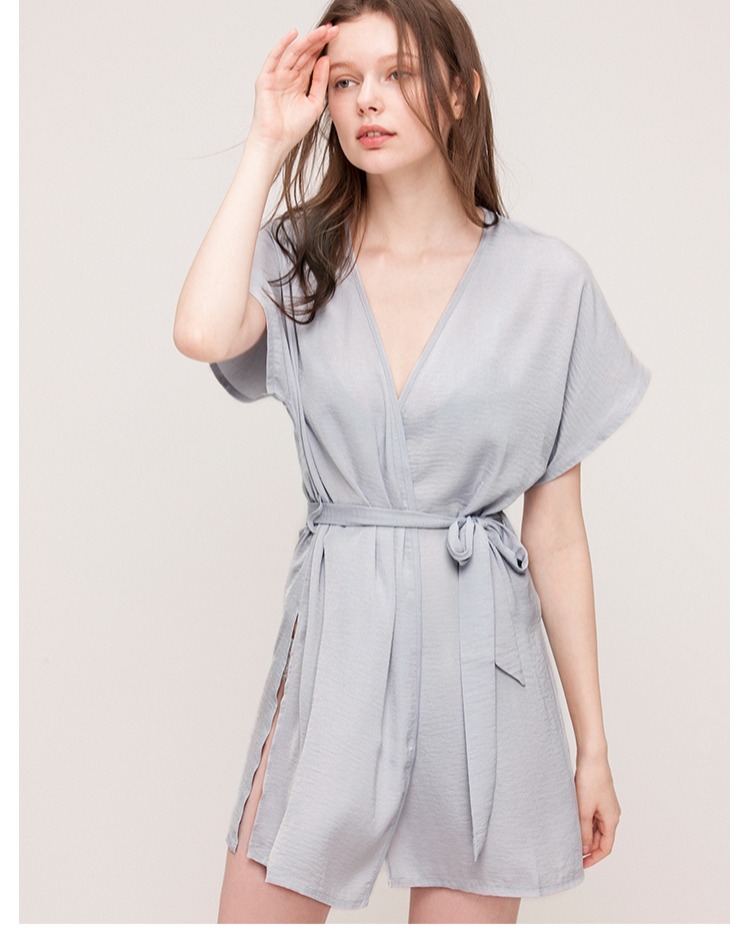 Tò mò Hoa hậu Bộ đồ ngủ nguyên bản Cotton dệt kim Cotton Nhật Bản Áo ngủ retro Nữ Áo dài mùa hè Gió Áo choàng cho nữ Mùa xuân và mùa thu quần áo ngủ