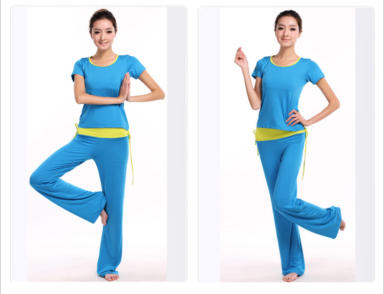 New aerobics quần áo nữ tập thể dục thể dục dụng cụ thể thao phù hợp với ngắn tay mùa xuân và mùa hè nhiều quần áo khiêu vũ giày múa