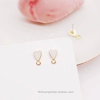 1 чистое белое сердце с подвесными серьгами