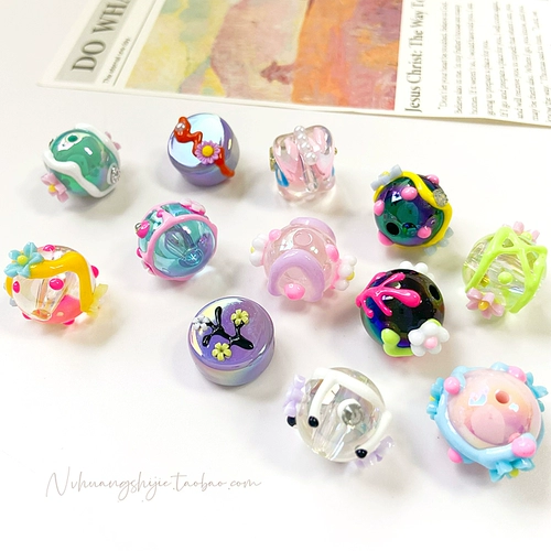 Брендовое трехмерное акриловое украшение-шарик из жемчуга, бусины, мобильный телефон, в цветочек