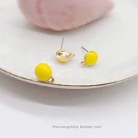 Желтые серьги, 7.5mm