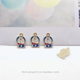 Мультяшный аксессуар, радужный динозавр, металлические серьги, брелок, DIY