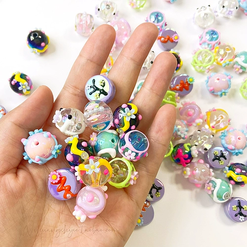 Брендовое трехмерное акриловое украшение-шарик из жемчуга, бусины, мобильный телефон, в цветочек