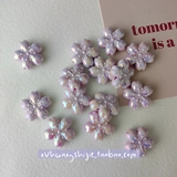 Сиреневый мобильный телефон, набор материалов с бусинами ручной работы, барсетка для ключей, акриловые бусины, широкая цветовая палитра, «сделай сам»