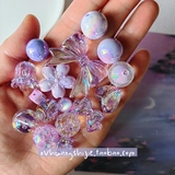 Сиреневый мобильный телефон, набор материалов с бусинами ручной работы, барсетка для ключей, акриловые бусины, широкая цветовая палитра, «сделай сам»