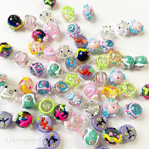 Брендовое трехмерное акриловое украшение-шарик из жемчуга, бусины, мобильный телефон, в цветочек