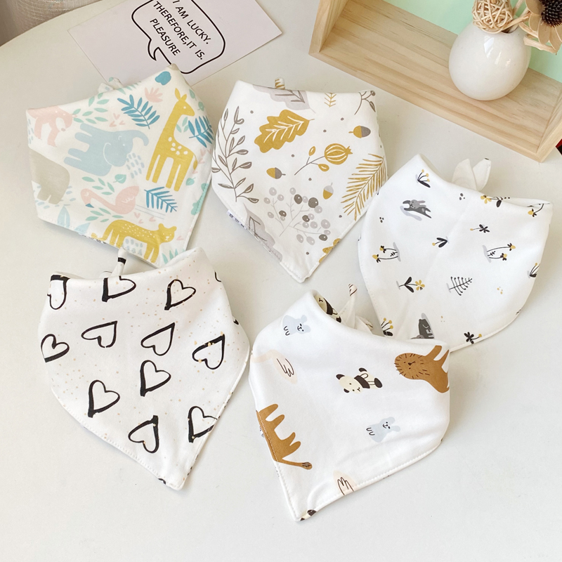 ins Han version baby triangular towel baby pure cotton waterproof spat towel newborn soft surrounding pocket anti-spitting milk bib