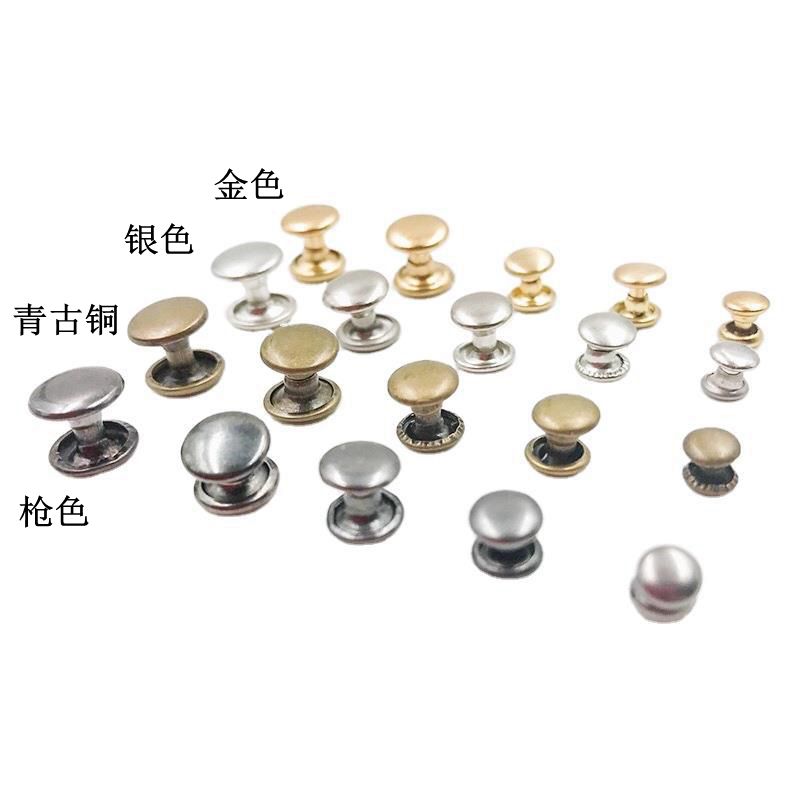 Double Sided Rivet Cap Nail Diy Hand Luggage Leather wallet Apparel Fixed decoration Flat letter Ram Nail Accessories