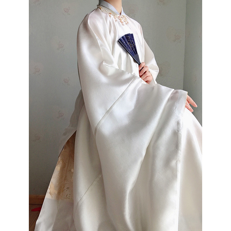 Ming edge Xuan Neckline Stretched Cardiovert of the Han Conqueror Cong Cloud Dark Flower Veil late Ming Wind Exotic Collar Spring Autumn Everyday