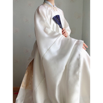 Mingyuan Xuan vertical collar slanted long shirt Ming Chinese clothes female cluster cloud pattern Dark Flower yarn night bright wind different color collar spring and autumn Daily