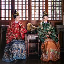 Mingyuan Xuan Hanfu imitation makeup flower Jinlong Baizi flower square collar female jacket Ming wedding clothing finished products and fabrics