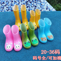 Cartoon Children Rain Shoes Boy Girl Girl Light Non-slip Baby Rain Boots Elementary Students Kid Rubber Shoes Warm Waterproof Shoes