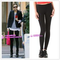 (Special spot) US domestic Splendid black slim slim base trousers warm thick impervious meat
