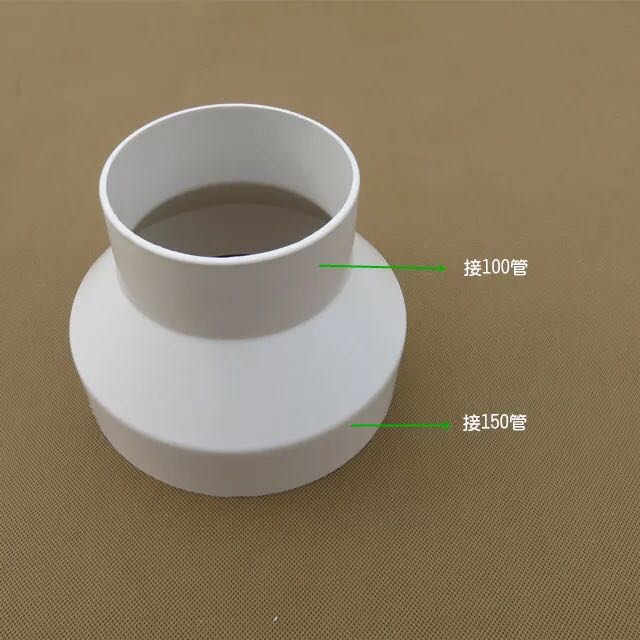NEW WIND PIPE SIZE HEAD HETERODIAMETER SIZE HEAD PVC PIPE FITTINGS SMOKE PIPE ACCESSORIES VARYANT DIAMETER JOINT 100 TURNS 150