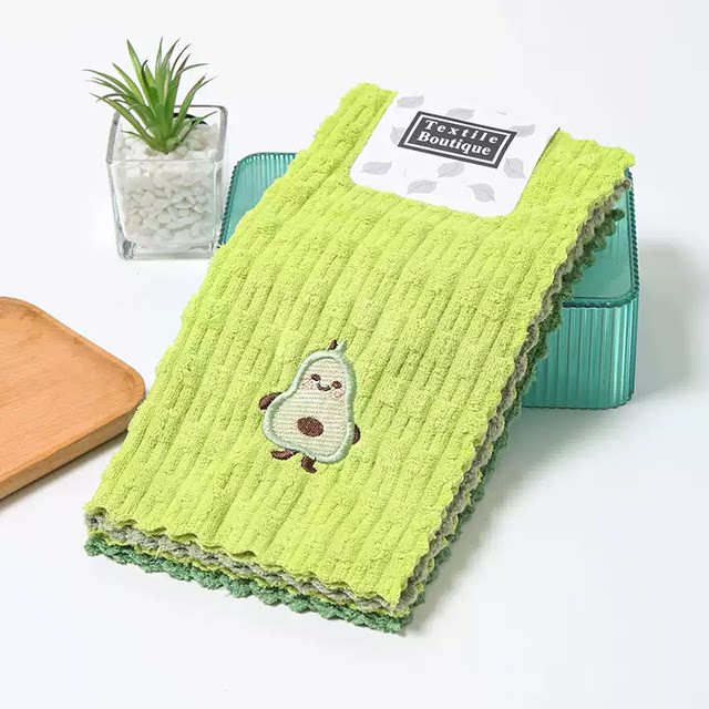 Rag, Kitchen Rag, Extra Large Embroidered Hand Towel, Tea Towel, Saliva Towel, Towel Strip, Household, Highly Absorbent, Lint-Free