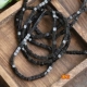 Черные камни квадратные бусины 1 струна