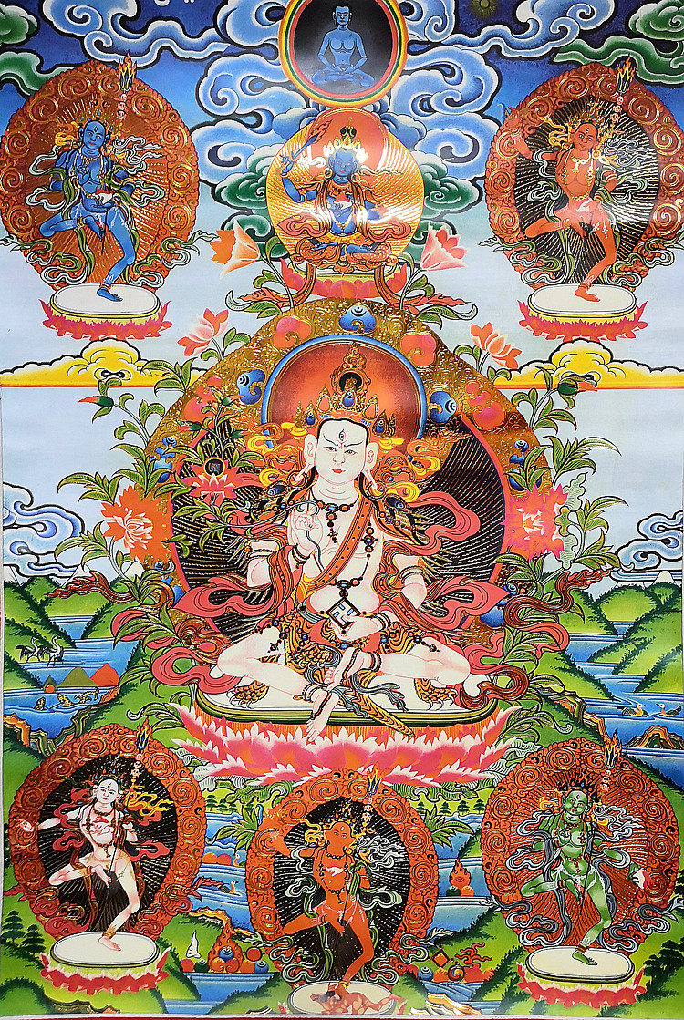 Yongzhong Benben teaches Tang Kcai to be an enlarged Division HD printed brocade of brocade and framed Tang Card