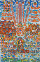 Yongzhongben teaches thangka to convert high-definition printing brocade shotangka