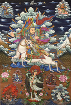 Yongzhong This teaching Thangka West Super protector West Super strong King High-definition printing Brocade satin mounting this teaching Thangka