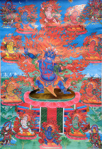 Yongzhongben teaches thangka to urge bad Ming King Ben hot stamping brocade mounting this teaching thangka ZZD184