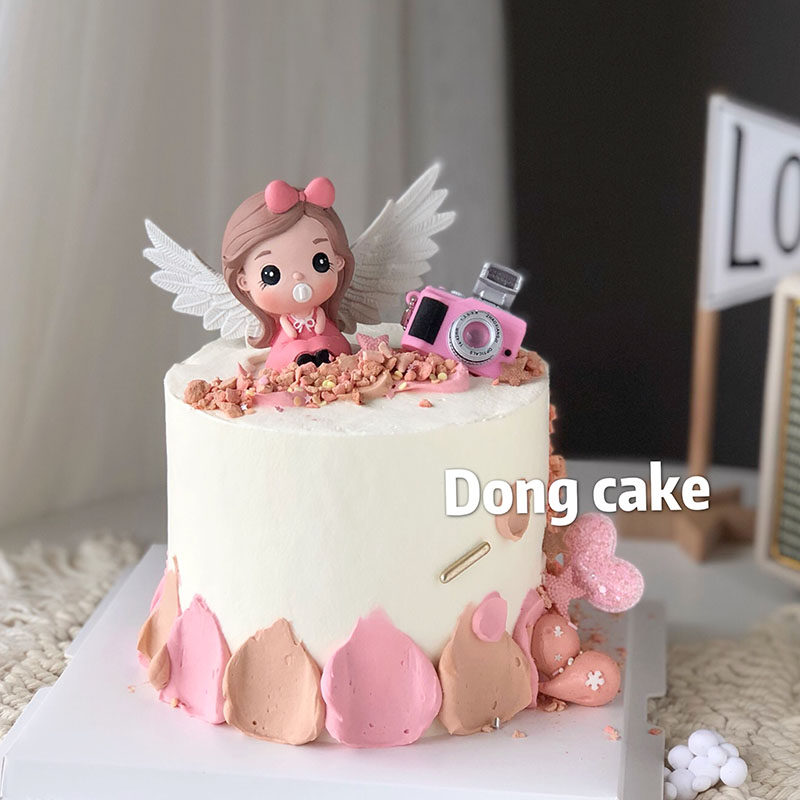 Baking Cake Decoration Fairy Tale Prince Princess Boy Girl Pacifier Doll Swing Pieces 100 Days Old Sweet Pint Dress
