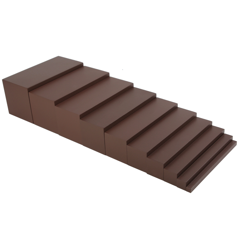 Montessori Teaching Aids Brown Ladder Montessori Children's Early Education Educational Toys Sensory Professional Edition International Edition Kindergarten