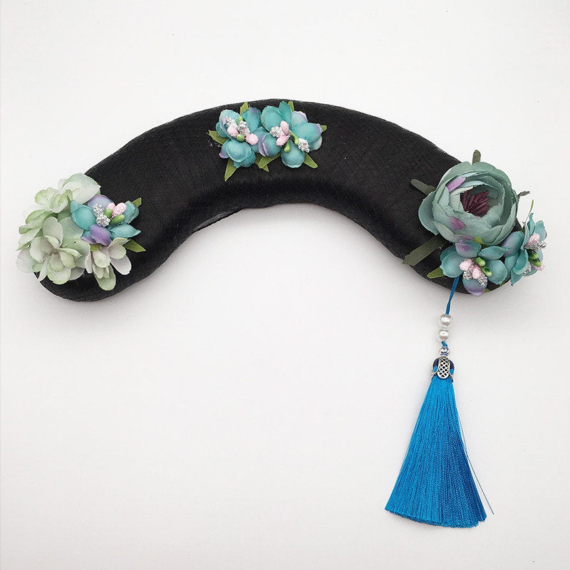 Children's ancient costume Yanxi strategy with headdress wig Wei Yan Luo flag Head Court Queen Fujin Gege bag