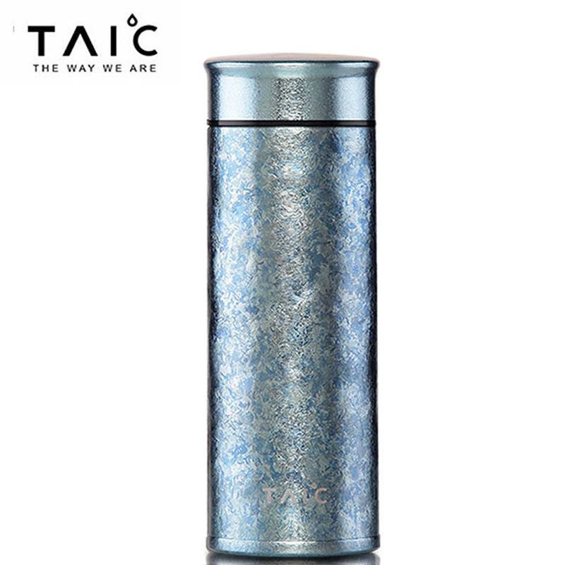 British TAIC titanium-degree pure titanium vacuum insulated cup male and female style bacteriostatic preservation cup T-shape straight body cup