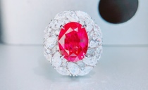 Noodle Jewelry Super Hot Pink Mahungai Spinel Ring Pendant Dual Use 4 55 Carat GUILD International Certificate