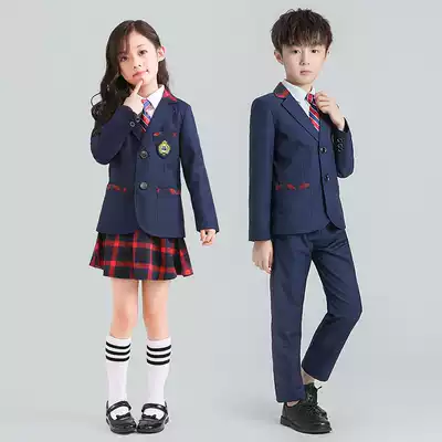 Kindergarten garden clothes spring and autumn clothes British style school uniforms boys and girls Children's suits set primary school autumn and winter class clothes