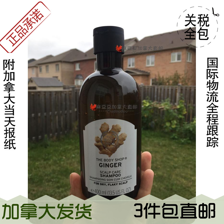 直邮加拿大THEBODYSHOP生姜洗发水防脱发去屑控油止痒400ml新包装