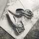 Giày sandal mũi nhọn nữ mùa hè 2019 mới châu Âu và Mỹ phẳng với giày đế bệt da báo Baotou - Sandal