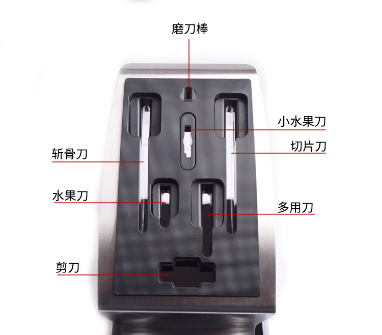 Đồ dùng nhà bếp đặc biệt Giá đỡ giá dao Dụng cụ nhà bếp Plexiglass Thép không gỉ Khối dao không có dụng cụ chảo chống dính bếp từ