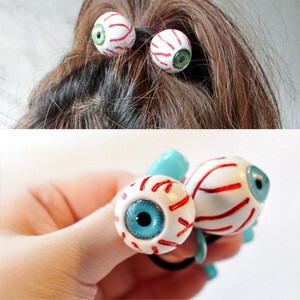 Japanese Harajuku Quirky Hair Ties Halloween Eyeball Hair Rope Cute Hair Tie Hair Clip Ponytail Hair Accessory Japanese Harajuku Quirky Hair Ties Halloween Eyeball Hair Rope Cute Hair Tie Hair Clip Ponytail Hair Accessory