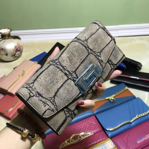 Ví dài của phụ nữ có dung lượng lớn clip vị trí nhiều thẻ đơn giản nhỏ ví tươi giữ vé giải phóng hàng tồn kho ví tiền nam