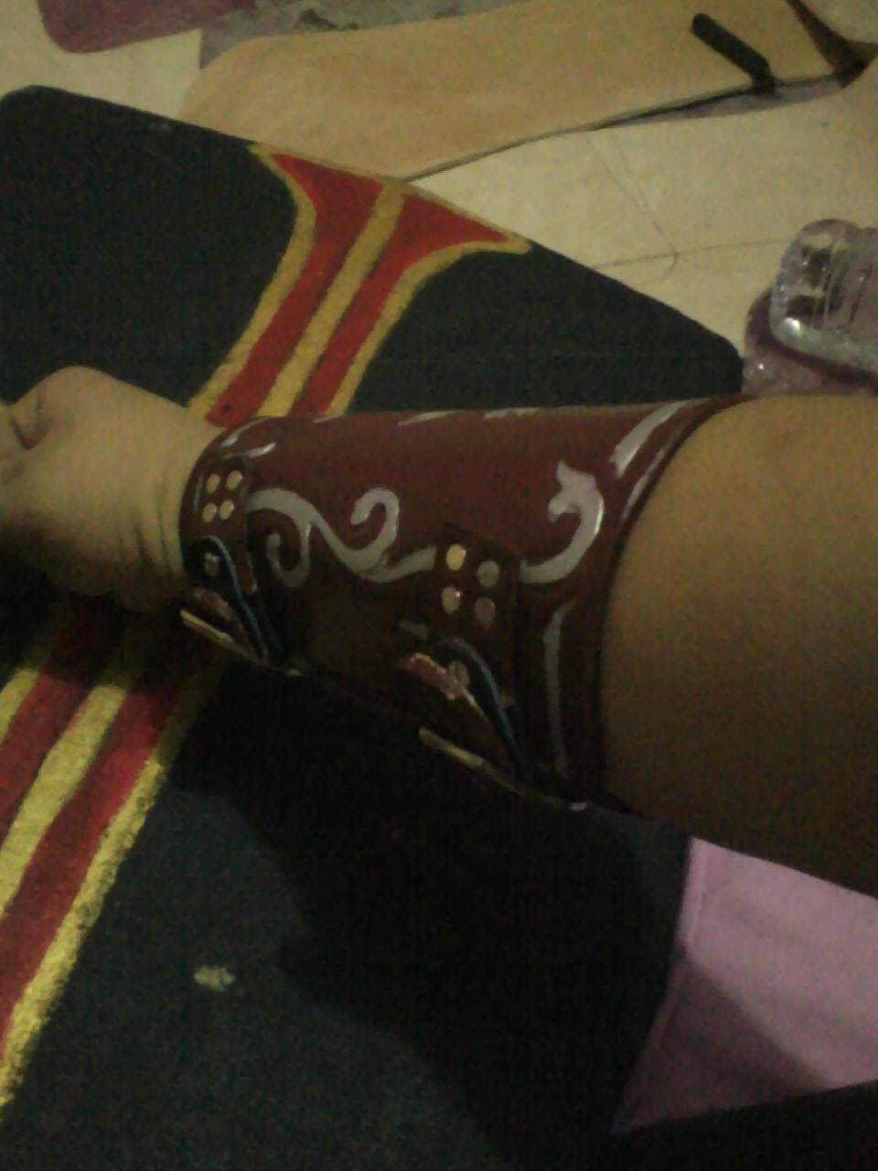 'Silver Tiger' Carved Roman Legion armguard wrists (a pair) also single for sale