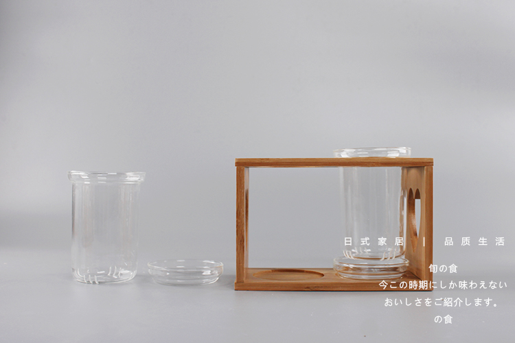 Cao đũa thủy tinh borosilicate ống hộ gia đình chống nấm mốc lồng cống cống đũa bộ đồ ăn nhà bếp hộp ba ống đôi ống bát ăn cơm đẹp